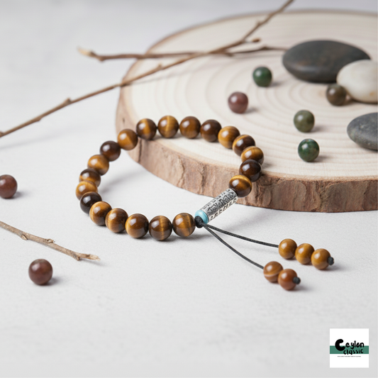 Earth Traveler Yellow Tiger's Eye Charm Bracelet - Focus & Prosperity